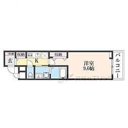 なでしこ 2階1Kの間取り