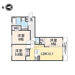 エストレヤ 3階3LDKの間取り