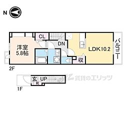 フォンテーヌN・5 1LDKの間取図画像