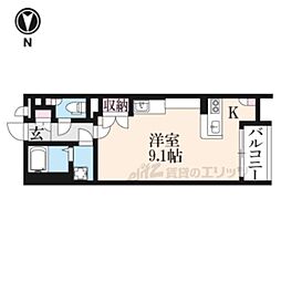 レオネクストSmile ワンルームの間取図画像