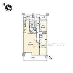 ベルあやめ池南 2LDKの間取図画像