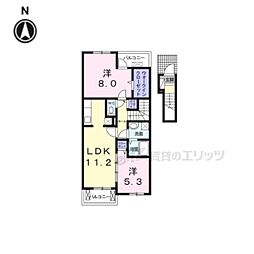 セレンディピティ3 2LDKの間取図画像