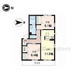ベルフレージュ 2LDKの間取図画像
