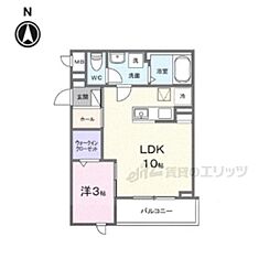 セレーノ 1LDKの間取図画像