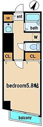 ヴェルステージ中野新橋 1Kの間取図画像