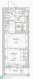 アークマーク中野坂上 2Kの間取図画像
