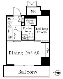 KOENJICROSSOVER 1DKの間取図画像