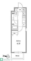 FINELIGHTS氷川台 1Kの間取図画像