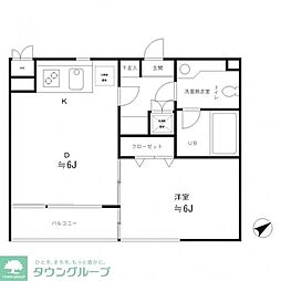 RESIDIA笹塚 1DKの間取図画像