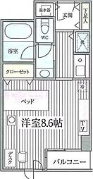 コンフォート荻窪 1Kの間取図画像