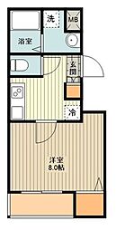 クレヴィスタ練馬武蔵関 1Kの間取図画像