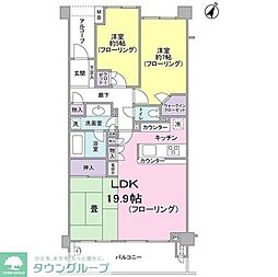 ハイセレサ井草の森デュオガーデン 2LDKの間取図画像