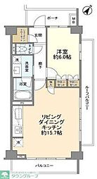 D'クラディア氷川台RESIDENCE 1LDKの間取図画像