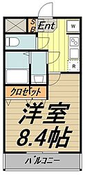 ラフィスタ武蔵関 1Kの間取図画像