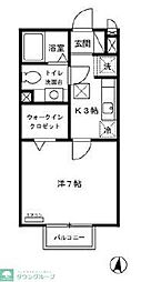 マインセレッソ 1Kの間取図画像