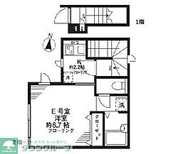 ヒルズM 1Kの間取図画像