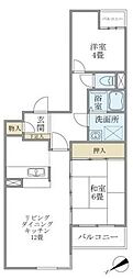 ヴェール久我山 2LDKの間取図画像