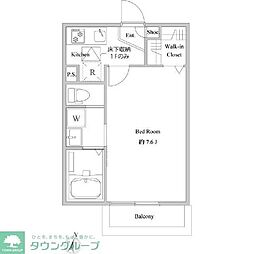 エルスタンザ大泉学園 1Kの間取図画像