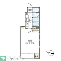 セレ渋谷本町 1Kの間取図画像