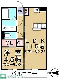 ビアンコ光が丘 1LDKの間取図画像