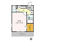 アルト・プエンテ 1階1Kの間取り