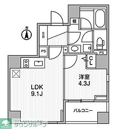 Lighthouse西新宿 1LDKの間取図画像