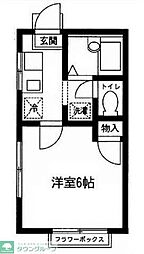 アルス旭ヶ丘 2階1Kの間取り