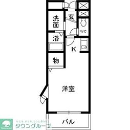 グラン・アヴェニール・Ａ 3階ワンルームの間取り