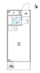 JR総武線 高円寺駅 徒歩4分の賃貸マンション 1階ワンルームの間取り