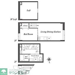 Ｐａｉｒ新大久保 1階1LDKの間取り