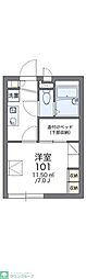 レオパレスエヌ　ファミール 2階1Kの間取り