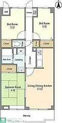 ツイン・アベニュー 5階3LDKの間取り