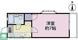 エーデルヴァイス 1階1Kの間取り