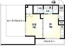 ＥＬ　ＣＯＵＲＴ　ＷＡＤＡ 3階1DKの間取り