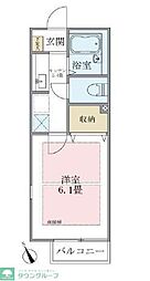 エルソル阿佐ヶ谷I 1階1Kの間取り
