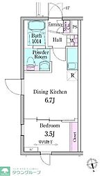 デュオメゾン高円寺駅前 1階1DKの間取り