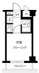サンパレス松庵 5階1Kの間取り