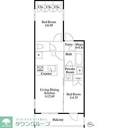 間取図画像 2LDK