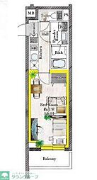 プラネソシエプラス桜台 1Kの間取図画像
