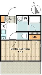 ハウスミタカ 1Kの間取図画像