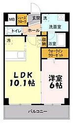FAIRLANEANNEX 1LDKの間取図画像