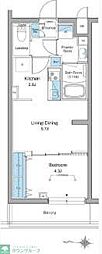 ルフォンリヴェント杉並永福 1LDKの間取図画像