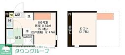 ハレテラス平和台 ワンルームの間取図画像