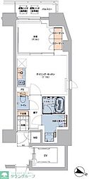 ボヌールステージ笹塚 1DKの間取図画像