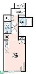 グランノエル江古田 1Kの間取図画像