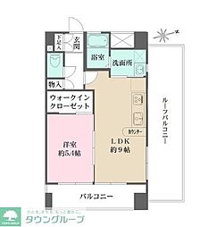 アビオン中野坂上 1LDKの間取図画像