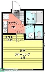 カーサ・レゾルテ 1Kの間取図画像