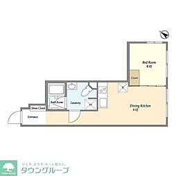 NOZOMIOPREMIER幡ヶ谷 1DKの間取図画像