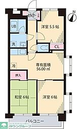 コーポ双葉 3DKの間取図画像