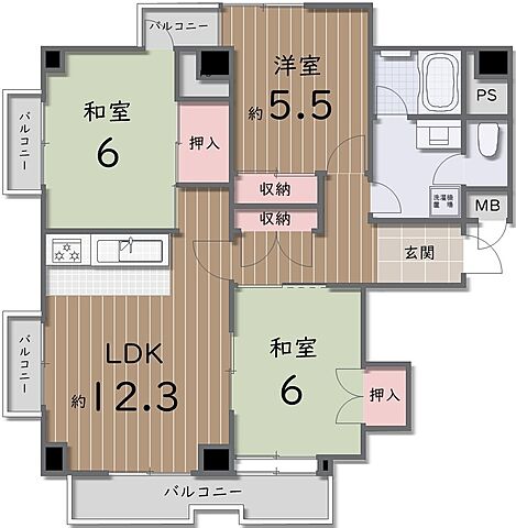 間取り コルソ番町 13階/-
